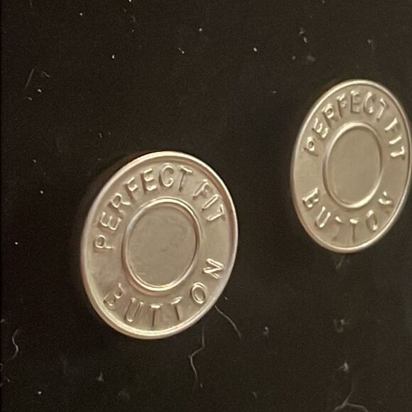 2/3” x 2/3” Perfect Fit Button round silver tone snap pant extender - Picture 7 of 13